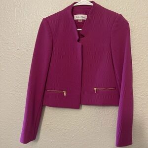 Calvin Klein Purple Blazer with Modern Silhouette